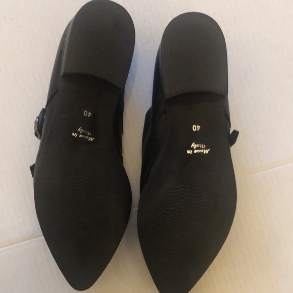 Ethem Black Leather Italian Pointed Toe Buckled Women’s Loafer Like New Size 40 - Picture 6 of 7